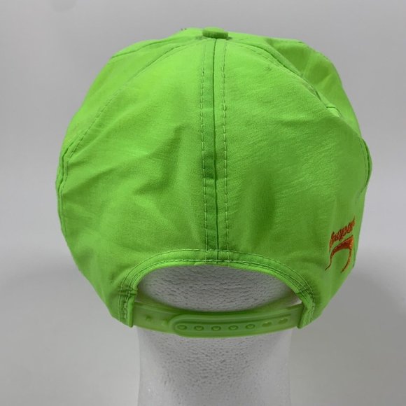 Vintage 90s Newport Cigarettes Neon Green Embroidered Snap Back Hat Cap - Picture 6 of 9